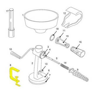 Get parts for Tomato Strainer C-Clamp 07-0842