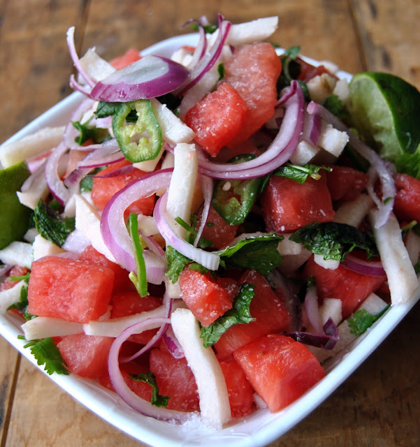 Compressed Watermelon & Jicama Salad