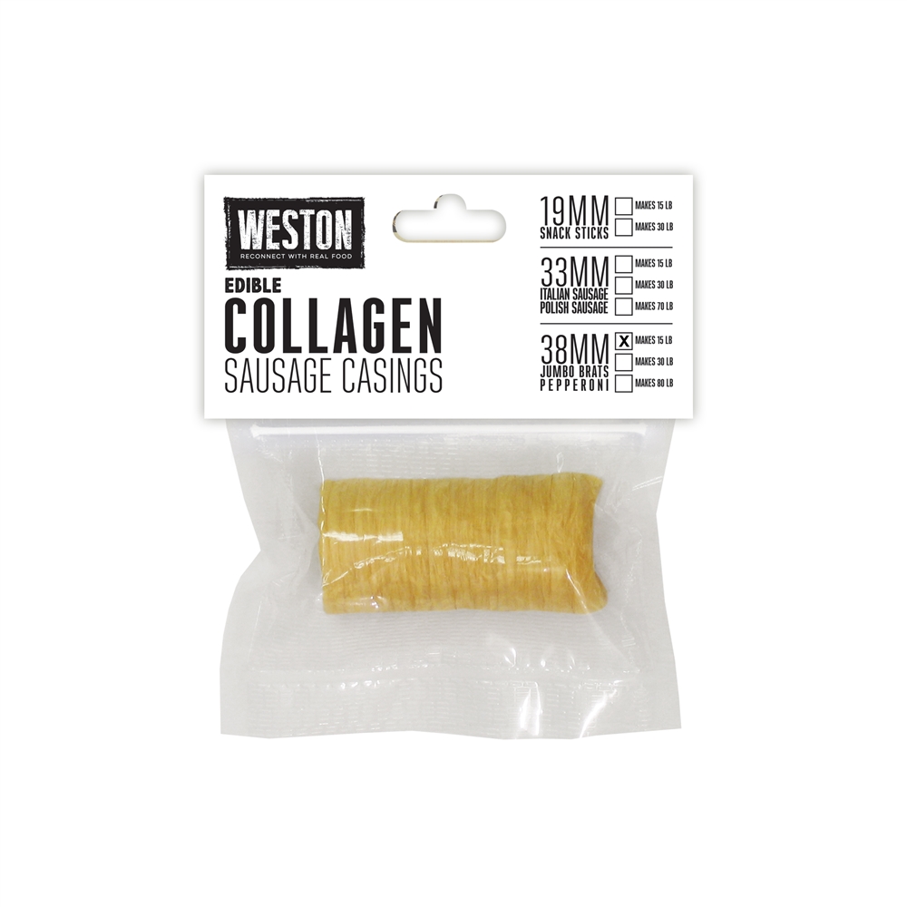 Weston 38 mm Collagen Sausage Casing (makes 15 lbs)